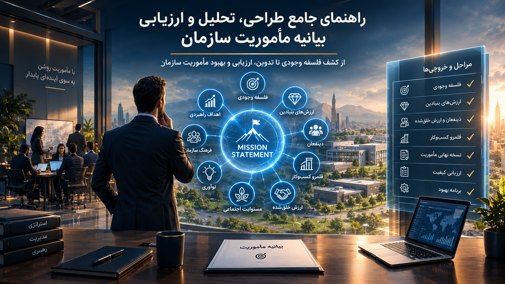 چگونه یک بیانیه مأموریت حرفه‌ای تدوین کنیم؟ راهنمای کامل برای مدیران و سازمان‌ها